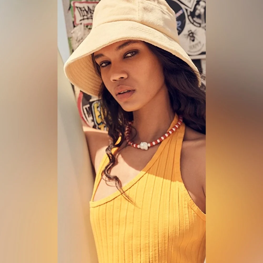 Lack Of Color Terry Cloth Wave Bucket Hat